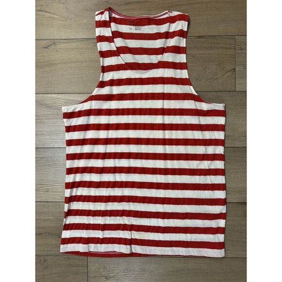 Public Opinion Other - Public Opinion Men’s Tank Top Shirt White Red Stripes XL extra large Summer